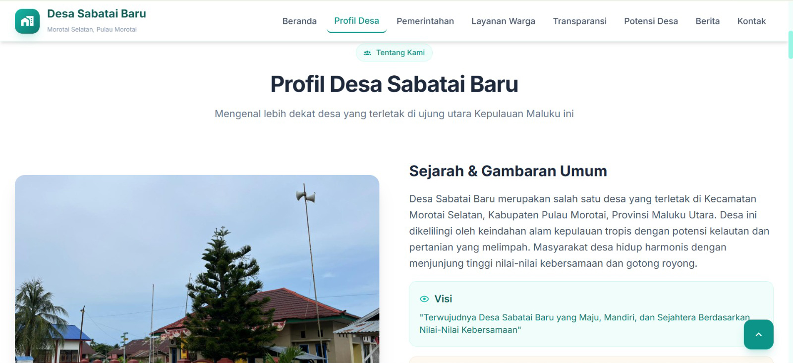 PKM Smart Village Prodi Sistem dan Teknologi Informasi Universitas Halmahera di Desa Sabatai Baru